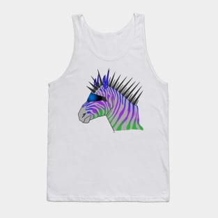 Cyberpunk Zebra Tank Top